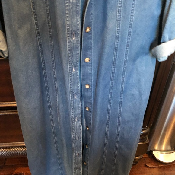 Midi adjustable Jean midi dress 10 M - Picture 4 of 5